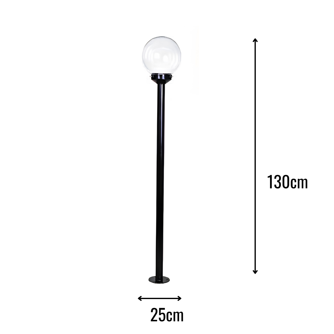 Zerpa 25'lik Akrilik Şeffaf Glop Siyah 130cm Çim Direk Z 3458
