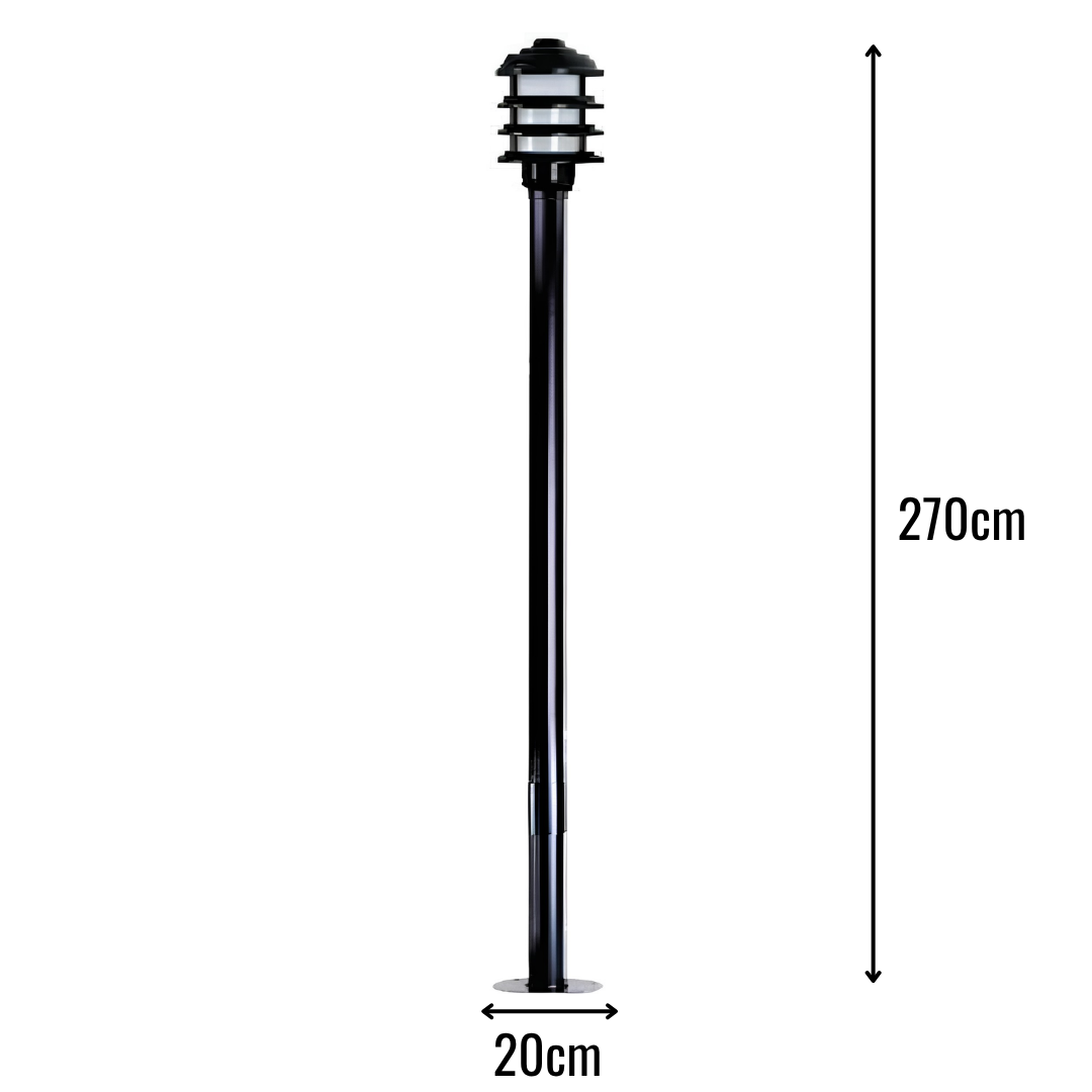 Zerpa Alüminyum E27 Duylu Bollard Tekli Z 20255