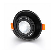 Kendal Siyah Yuvarlak Spot Kasası + GU5.3 Led Ampul Beyaz Işık KDA857