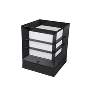 Zerpa Set Üstü Siyah Izgaralı Kare Küp Z 13351