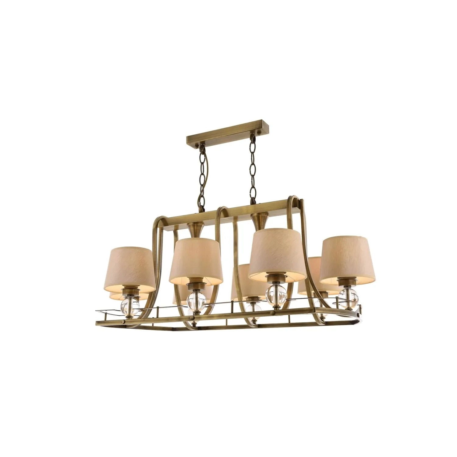 AVONNI AV-1597-8ES-YM Eskitme Kaplama Modern Avize, E27, Metal, 92x55cm