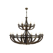 AVONNI AV-1644-12+6E Eskitme Kaplama Modern Avize, E14, Metal, Ahşap, 147cm