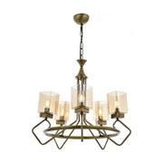 AVONNI AV-60135-5E Eskitme Kaplama Modern Avize, E14, Metal, Cam, 60cm