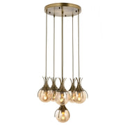 AVONNI AV-60161-6ET Eskitme Kaplama Modern Avize, E27, Metal, Cam, 50cm