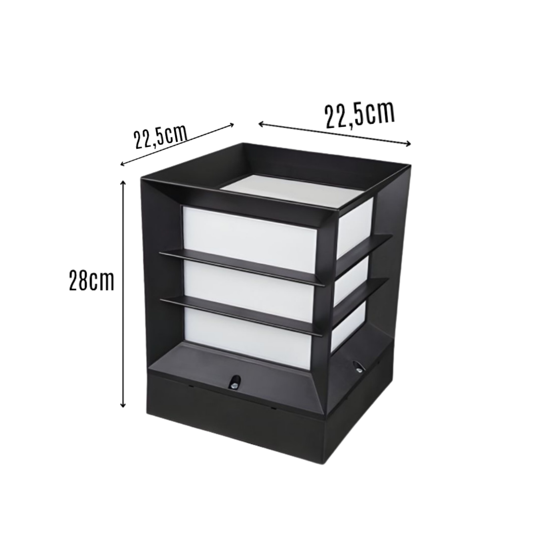 Zerpa Set Üstü Siyah Izgaralı Kare Küp Z 13351