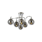 AVONNI AV-60156-6K Krom Kaplama Modern Avize, E27, Metal, Cam, 60cm