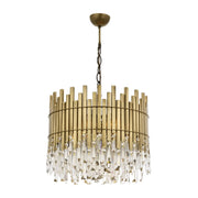 AVONNI AV-60162-E40 Eskitme Kaplama Klasik Avize, E27, Metal, Kristal, 40cm