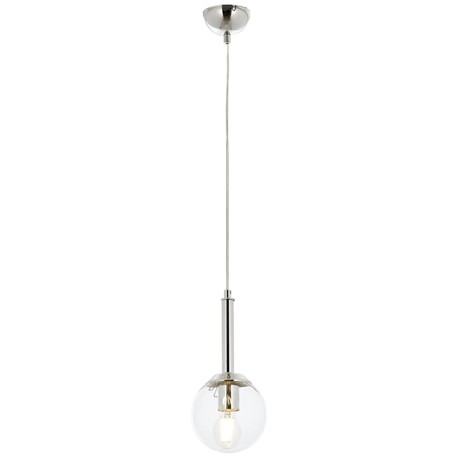 AVONNI AV-60216-1K Krom Kaplama Modern Avize, E27, Metal, Cam, 15cm