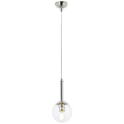 AVONNI AV-60216-1K Krom Kaplama Modern Avize, E27, Metal, Cam, 15cm