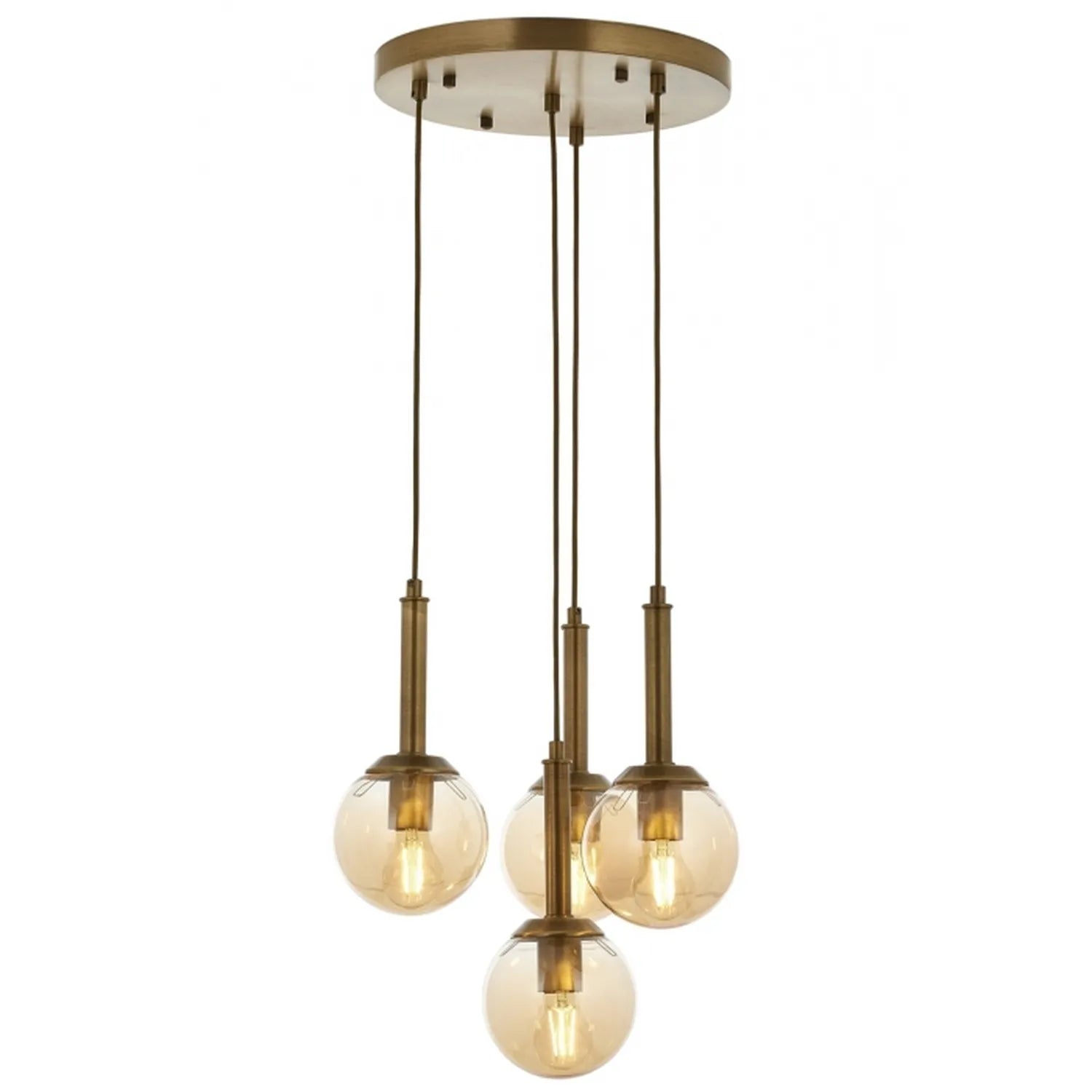 AVONNI AV-60216-4ET Eskitme Kaplama Modern Avize, E27, Metal, Cam, 40cm