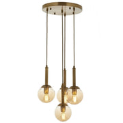 AVONNI AV-60216-4ET Eskitme Kaplama Modern Avize, E27, Metal, Cam, 40cm
