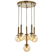 AVONNI AV-60216-6ET Eskitme Kaplama Modern Avize, E27, Metal, Cam, 50cm