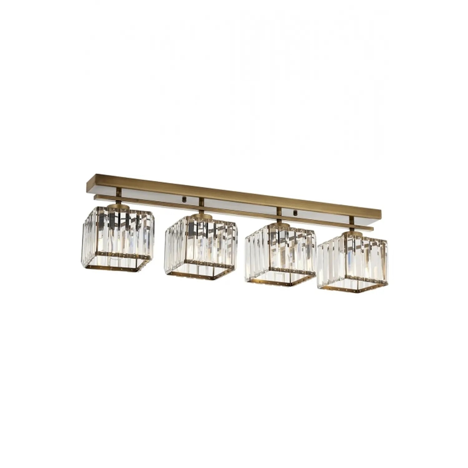 AVONNI AV-60230-4E Eskitme Kaplama Modern Avize, E27, Metal, Kristal, 40x40cm
