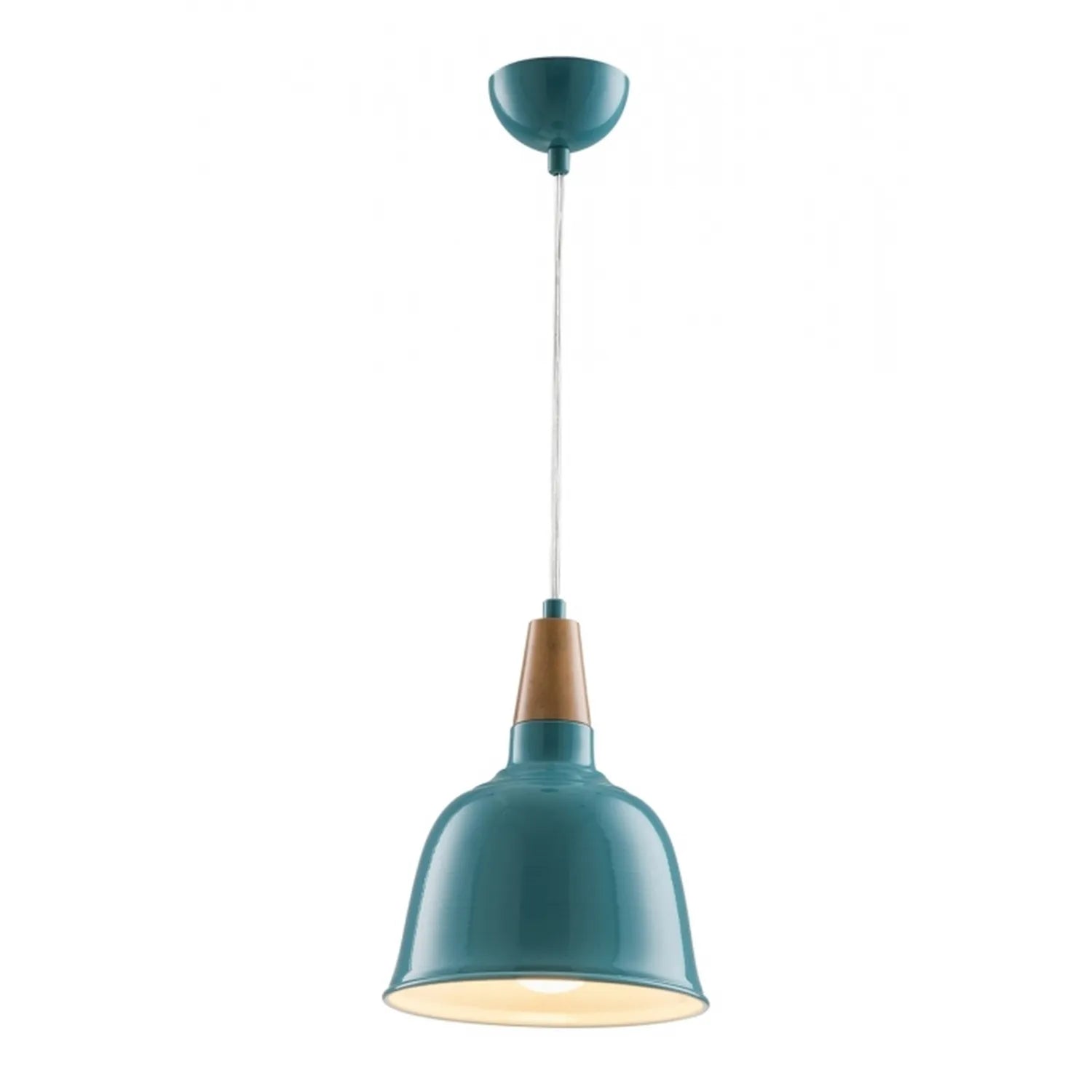 AVONNI AV-4100-A2-BTK-20 Turkuaz Boyalı Sarkıt, E27, Metal, Ahşap, 20cm