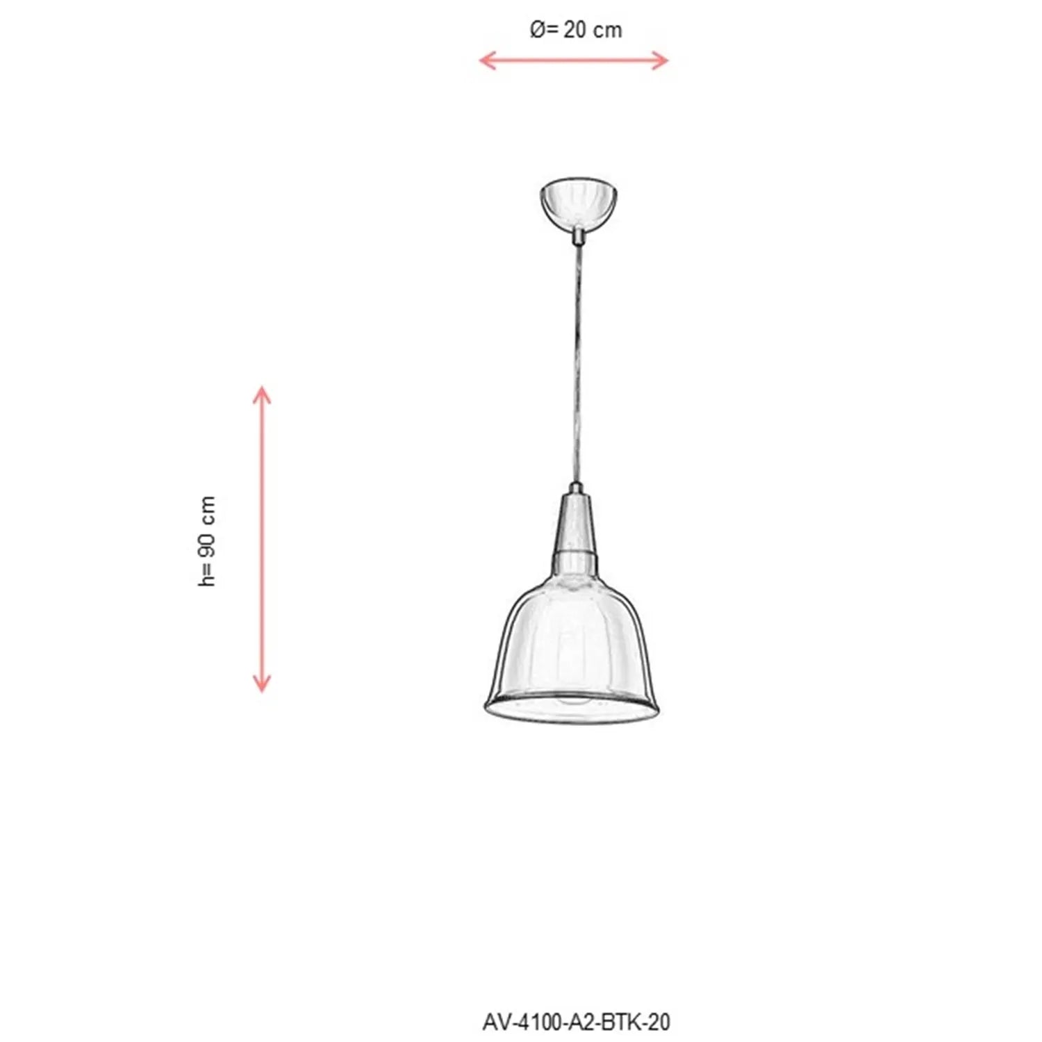 AVONNI AV-4100-A2-BTK-20 Turkuaz Boyalı Sarkıt, E27, Metal, Ahşap, 20cm