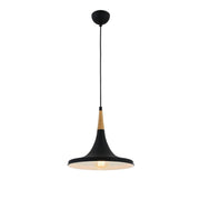 AVONNI AV-4100-A6-BSY Siyah Boyalı Sarkıt, E27, Metal, Ahşap, 32cm