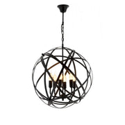 AVONNI AV-4183-6BSY Siyah Boyalı Modern Avize, E14, Metal, 50cm