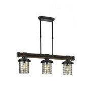 AVONNI AV-60002-3EY Eskitme Kaplama Modern Avize, E27, Metal, Ahşap, Cam, 75x15cm