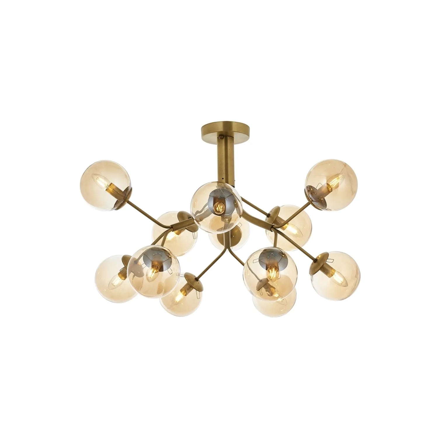 AVONNI AV-60191-12E Eskitme Kaplama Modern Avize, E14, Metal, Cam, 80cm
