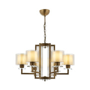AVONNI AV-60190-6E Eskitme Kaplama Modern Avize, E27, Metal, Cam, 70cm