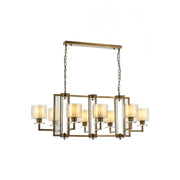 AVONNI AV-60190-8E-YM Eskitme Kaplama Modern Avize, E27, Metal, Cam, 110x60cm