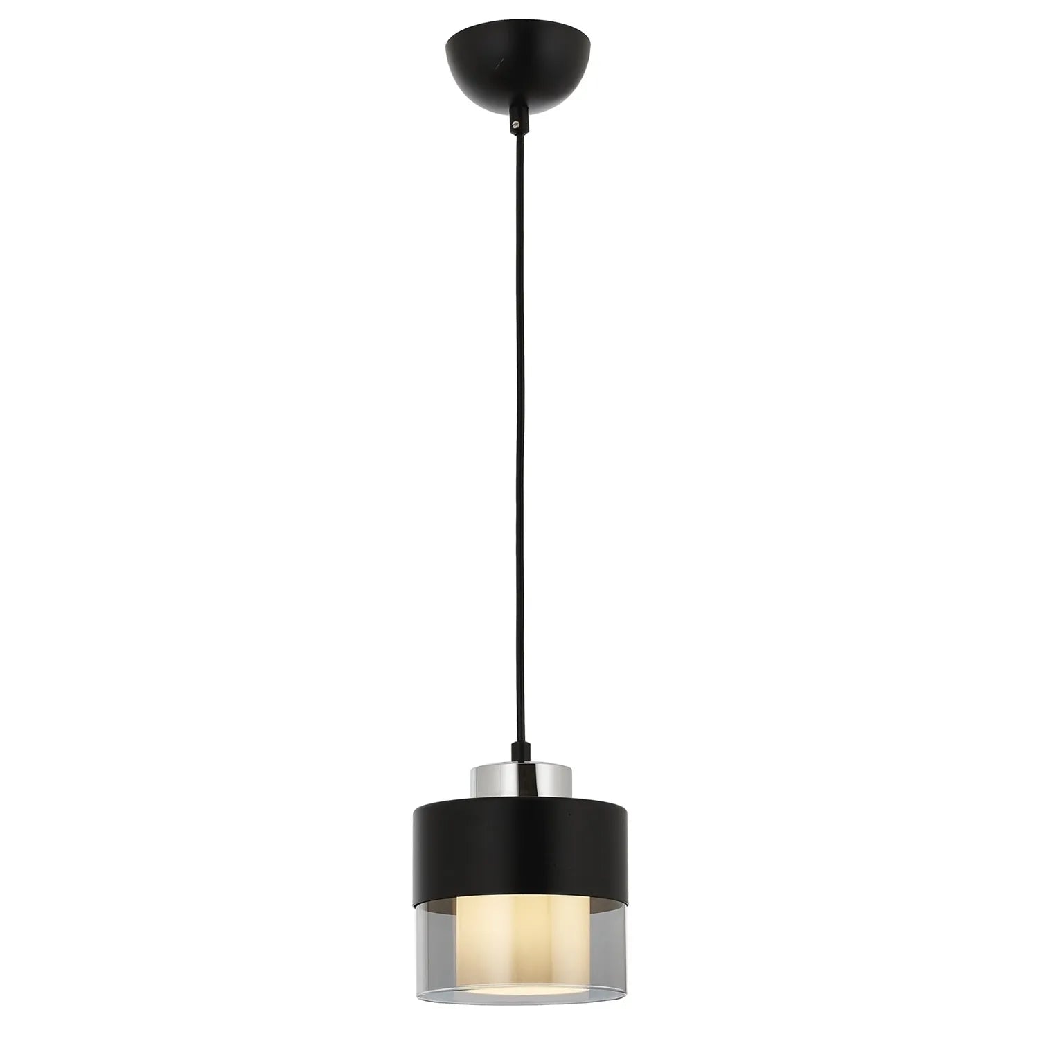 AVONNI AV-60193-1BSY Siyah Boyalı Modern Avize, E27, Metal, Cam, 15cm