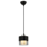 AVONNI AV-60193-1BSY Siyah Boyalı Modern Avize, E27, Metal, Cam, 15cm
