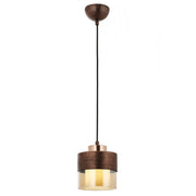AVONNI AV-60193-1CPR Bakır Patina Boyalı Modern Avize, E27, Metal, Cam, 15cm