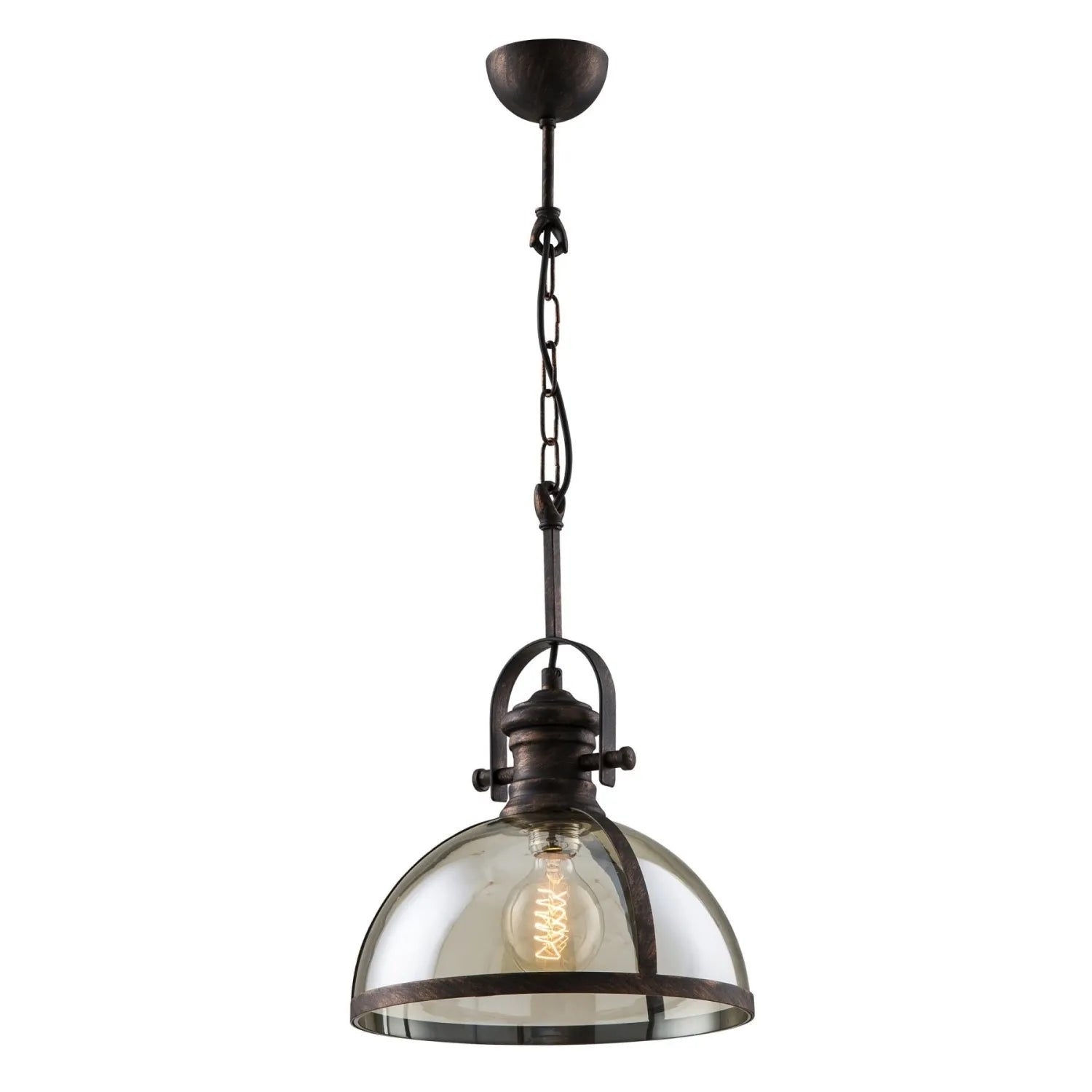 AVONNI AV-5063-1BSY Siyah Boyalı Sarkıt, E27, Metal, Cam, 30cm