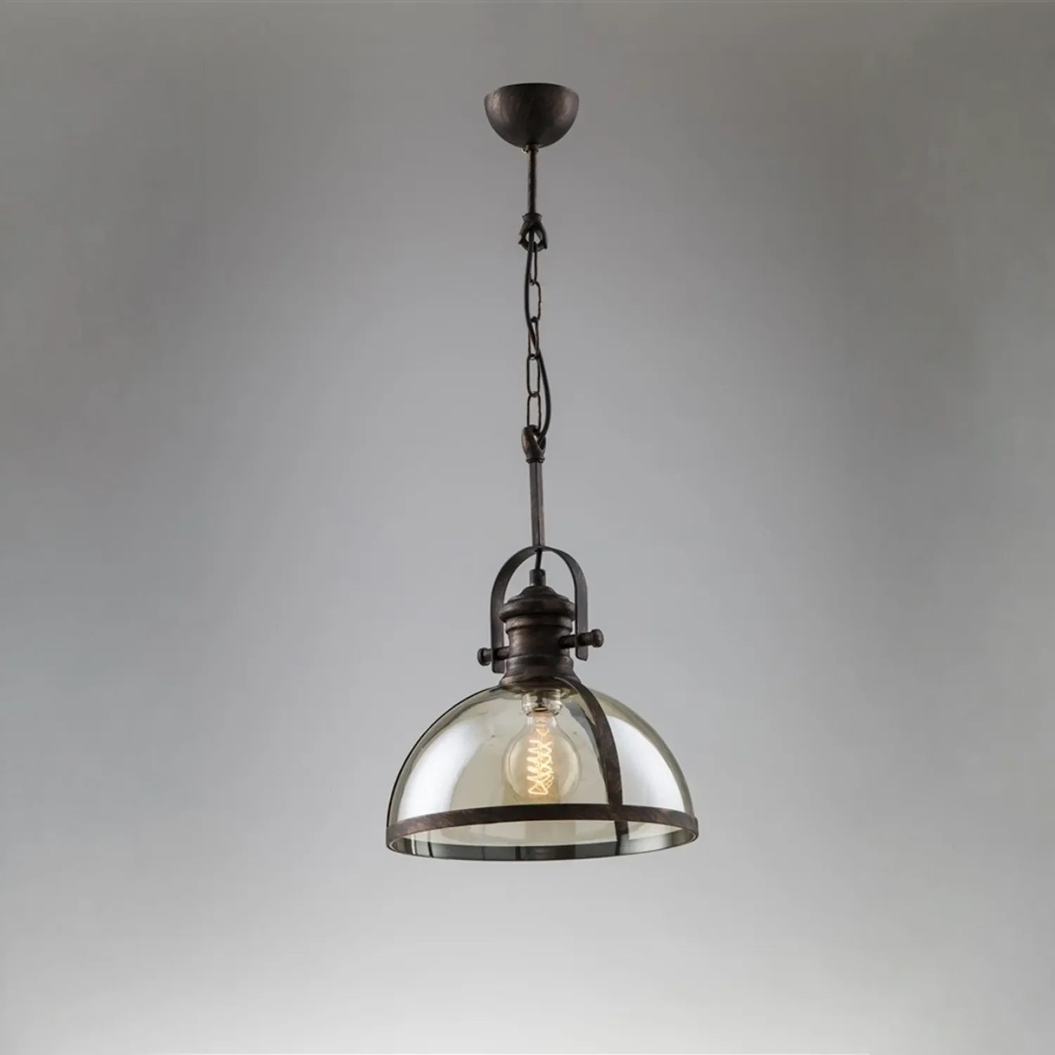 AVONNI AV-5063-1BSY Siyah Boyalı Sarkıt, E27, Metal, Cam, 30cm