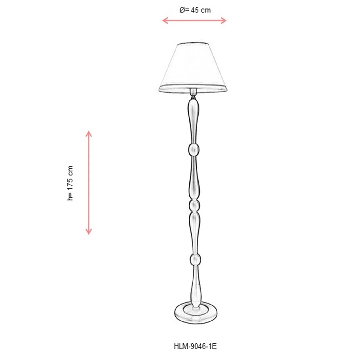 AVONNI HLM-9046-1E Eskitme Kaplama Lambader, E27, Metal, Ahşap, 45cm