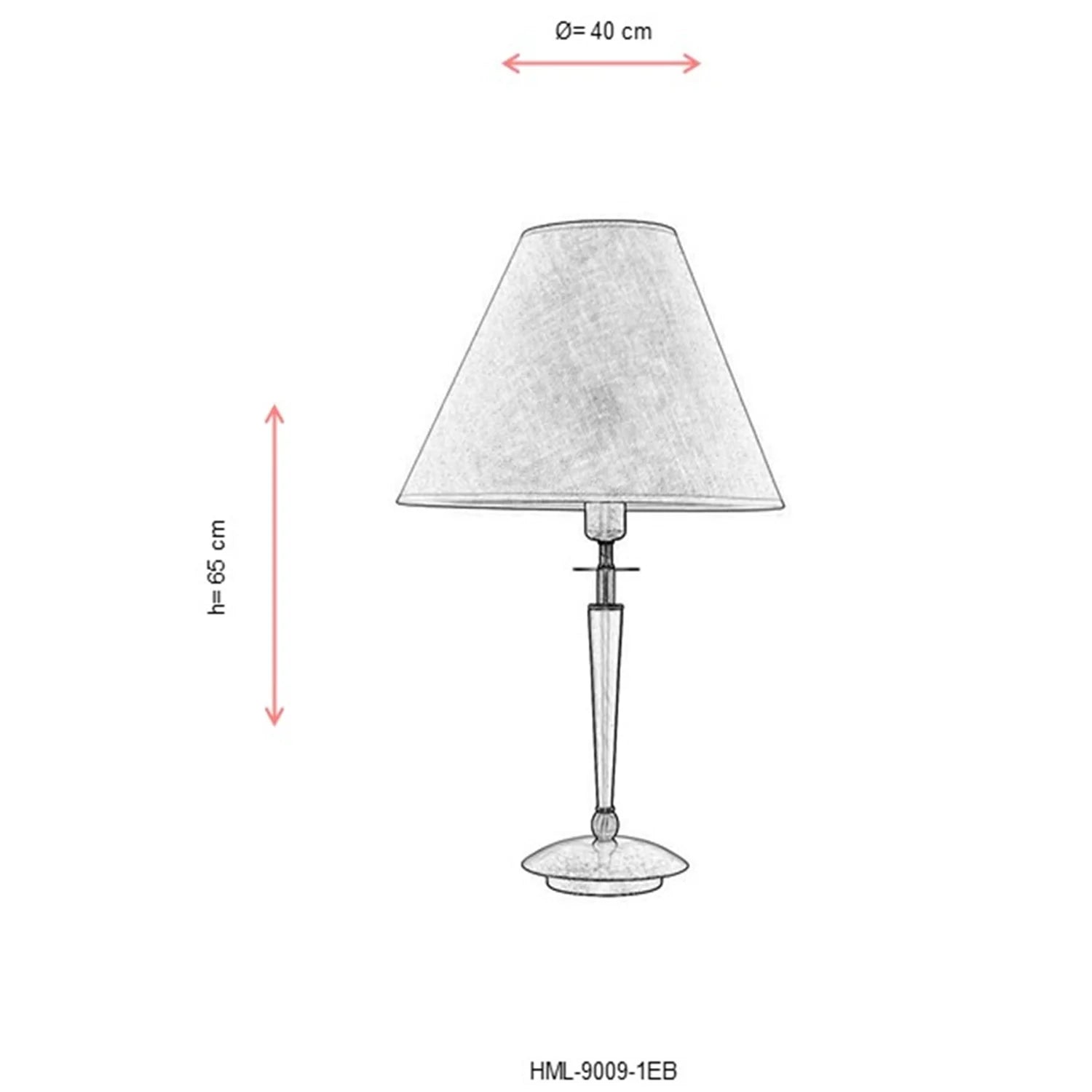 AVONNI HML-9009-1EB Eskitme Kaplama Masa Lambası, E27, Metal, Ahşap, 40cm