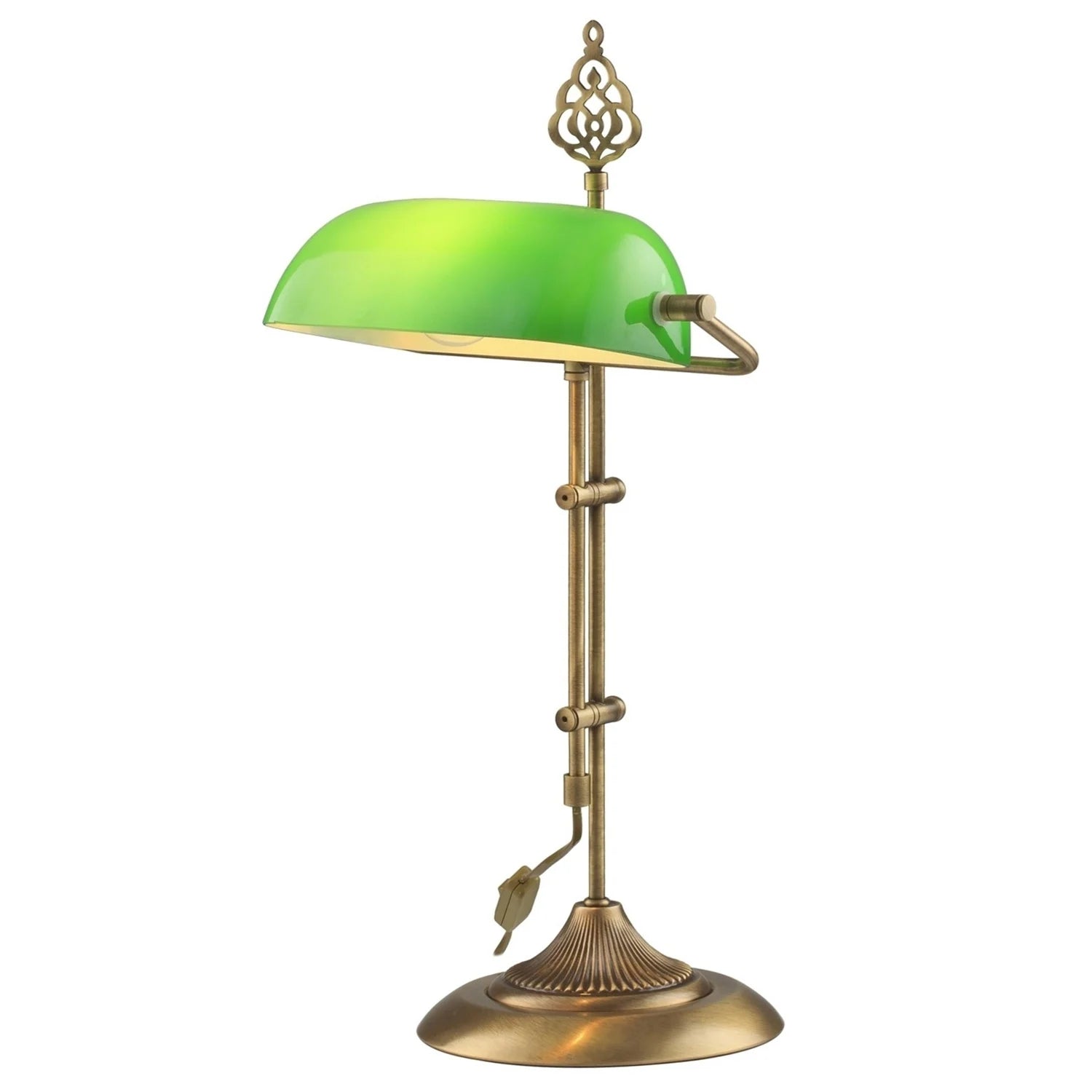 AVONNI ML-9063-GREEN Yeşil Boyalı Masa Lambası, E27, Metal, Cam, 30x20cm