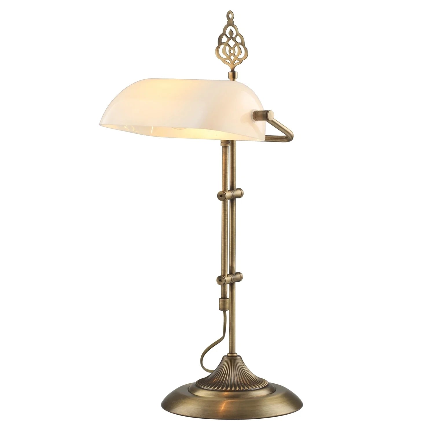 AVONNI ML-9063-WHITE Beyaz Boyalı Masa Lambası, E27, Metal, Cam, 30x20cm