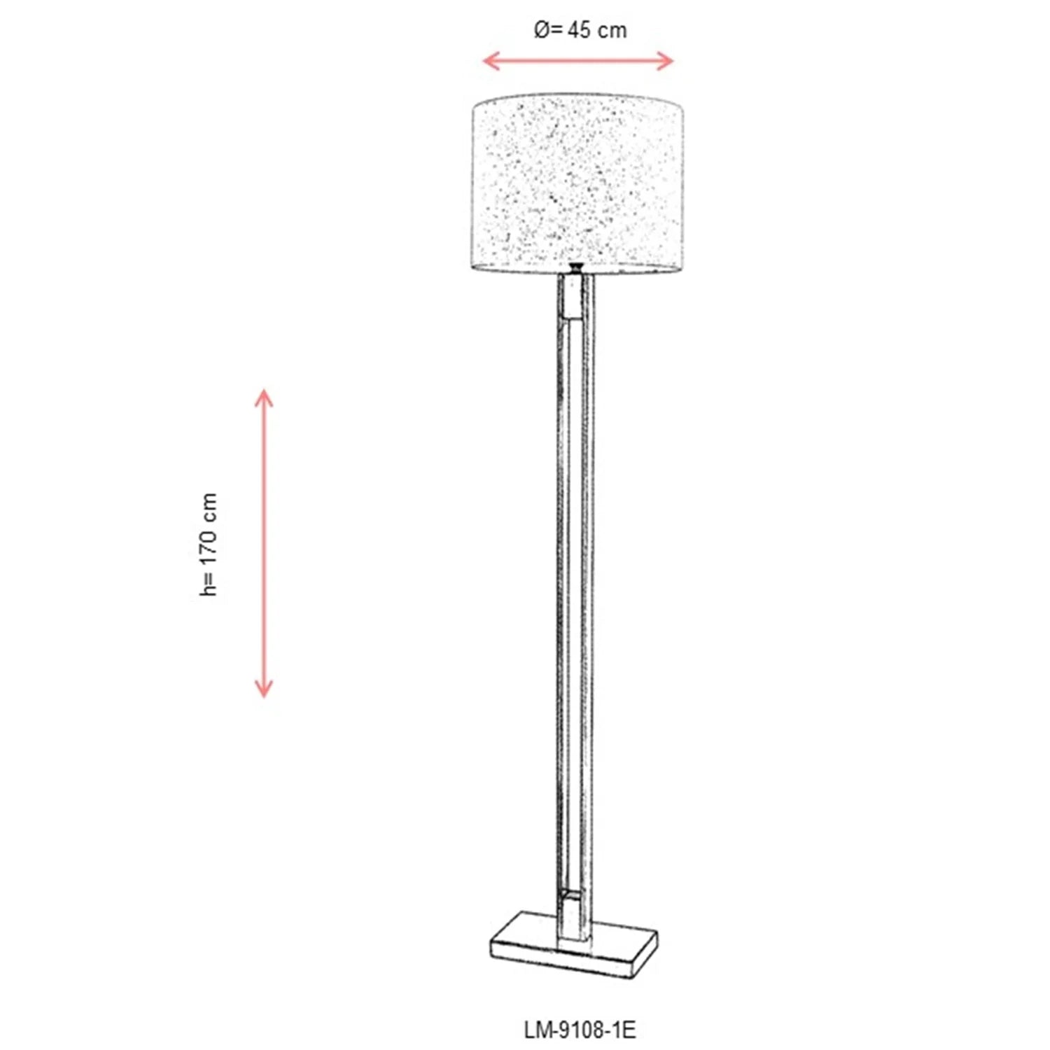AVONNI LM-9108-1E Eskitme Kaplama Lambader, E27, Metal, 45cm