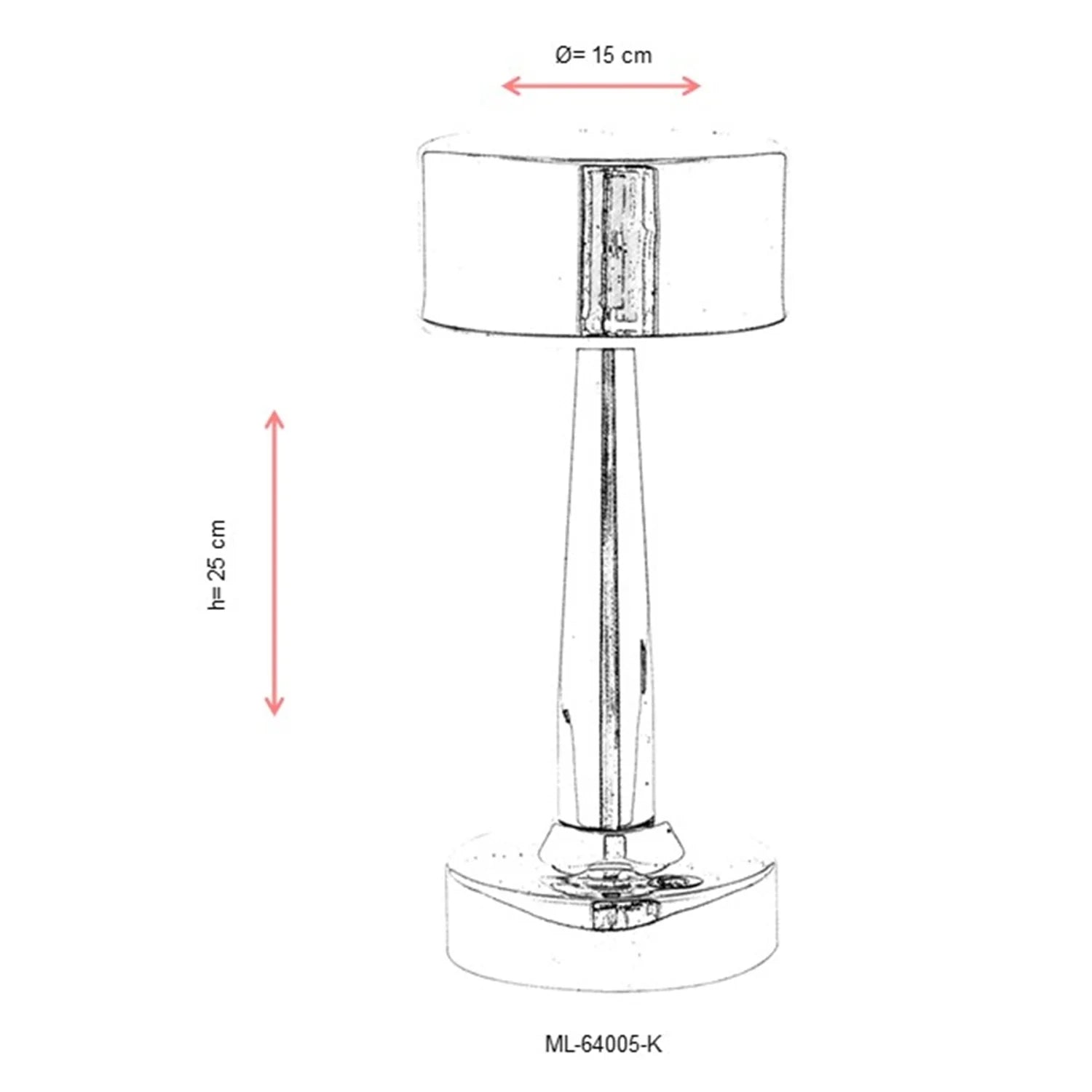 AVONNI ML-64005-K Krom Kaplama Masa Lambası, LED, Metal, 15cm