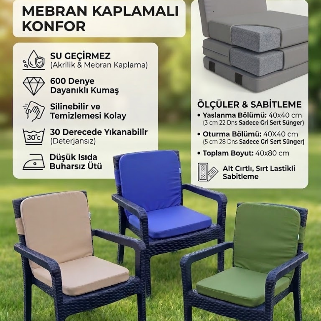 Mebranlı Su Geçirmez Sandalye Minderi